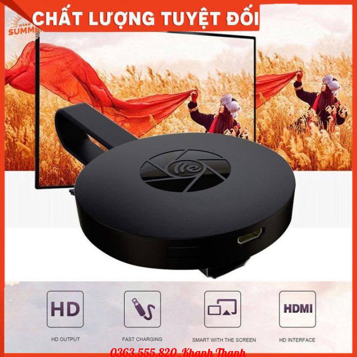 HDMI Không dây CHROMECAST - Hỗ trợ kết nối Điện Thoại với Tivi/Máy chiếu Full HD 1080p