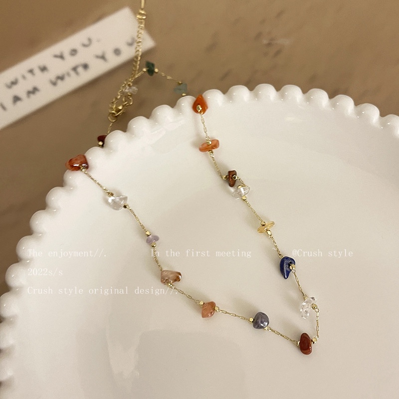 Vòng cổ Mặt Đá Tự Nhiên Đơn Giản Thời Trang