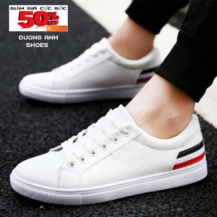 FREESHIP ĐƠN (99K) Giày sneaker kiểu dáng thể thao nam GST 81 -Trắng