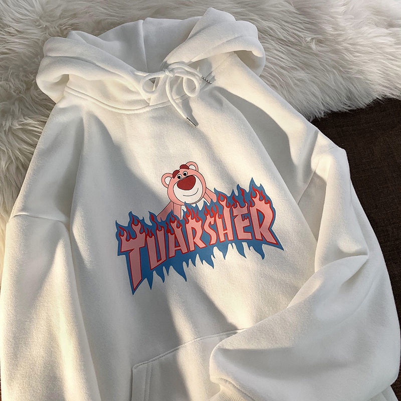 Áo Hoodie Tay Dài Phong Cách Đường Phố Thời Trang Mùa Thu Cho Cặp Đôi Size S-4XL
