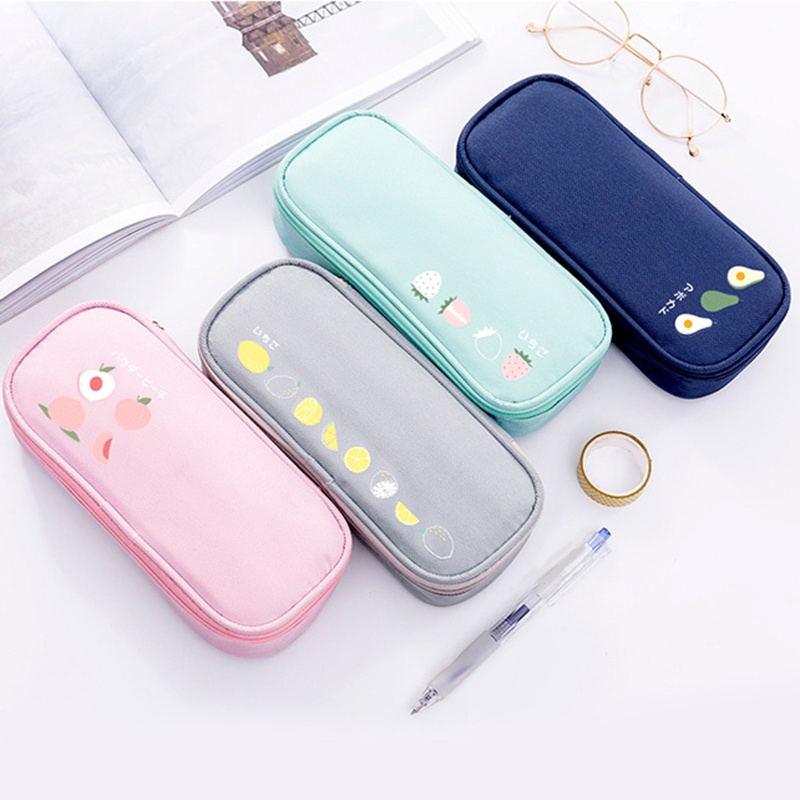 Túi Đựng Bút Sức Chứa Lớn Có Khóa Kéo Trọng Lượng Nhẹ Cho Nam Nữ