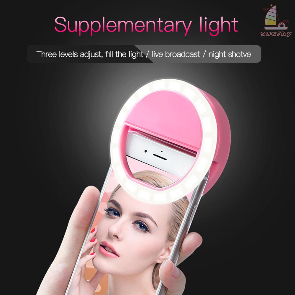 Đèn Led Tròn Kẹp Điện Thoại Hỗ Trợ Chụp Ảnh Selfie | BigBuy360 - bigbuy360.vn