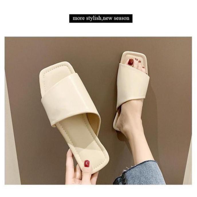 E7 - Dép 1 bản mũi vuông cách điệu