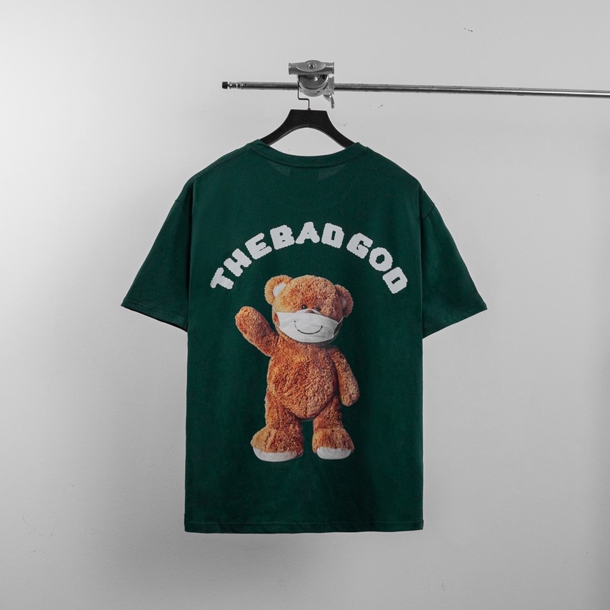 Áo thun tay lỡ THE BAD GOD TEDDY MASK TEE siêu hot, Áo phông unisex nam nữ