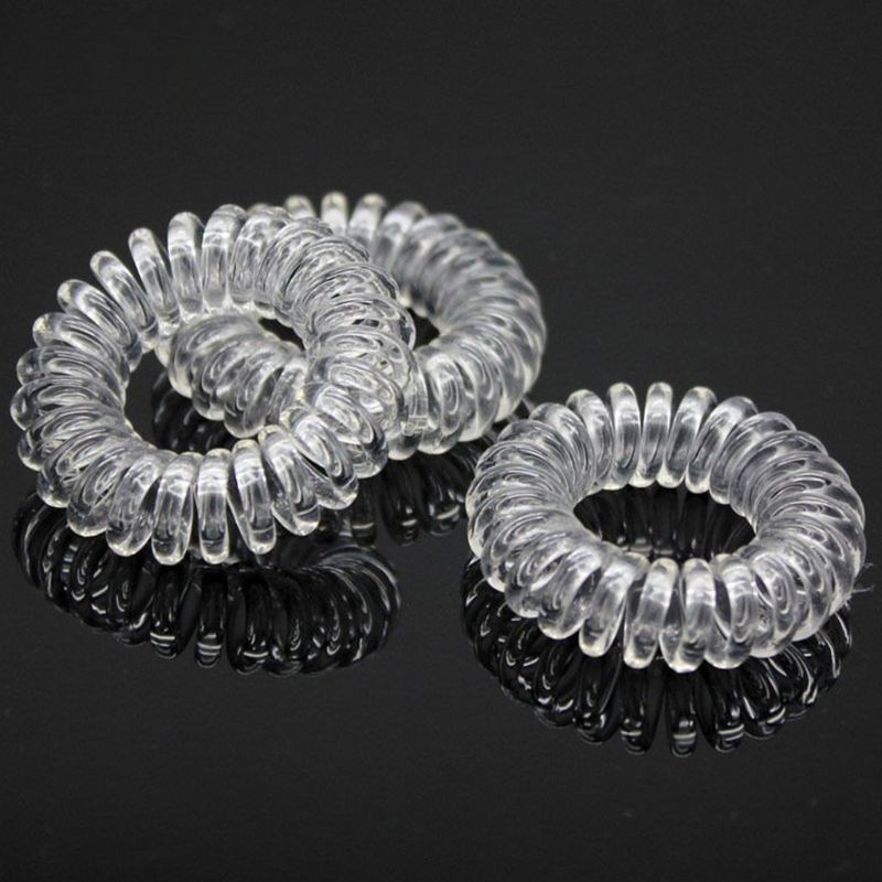 Lò Xo Cột Tóc Trắng Trong Size Trung 3 cm