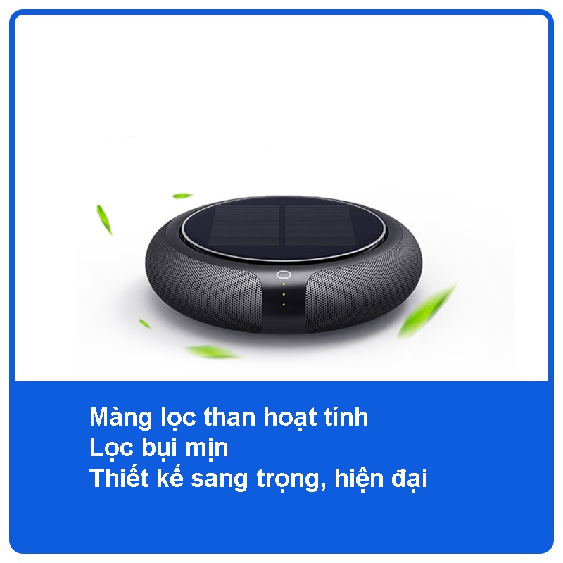 Máy lọc không khí trên ô tô dùng năng lượng mặt trời - máy lọc bụi mịn,khử mùi,kháng khuẩn,đuổi muỗi chống say xe
