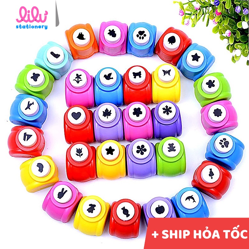 Bấm lỗ giấy mini hình đơn giản 40 mẫu dùng trang trí sổ tay DIY Crafts, Scrapbook, Journal, Diary, Planner, Wal Seal Ect