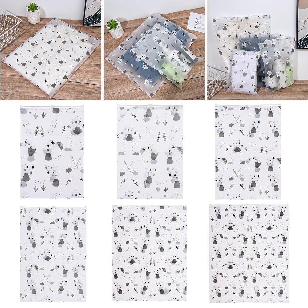 Túi Đựng Quần Áo / Giày Trang Điểm Trong Suốt In Họa Tiết Xinh Xắn Tiện Dụng