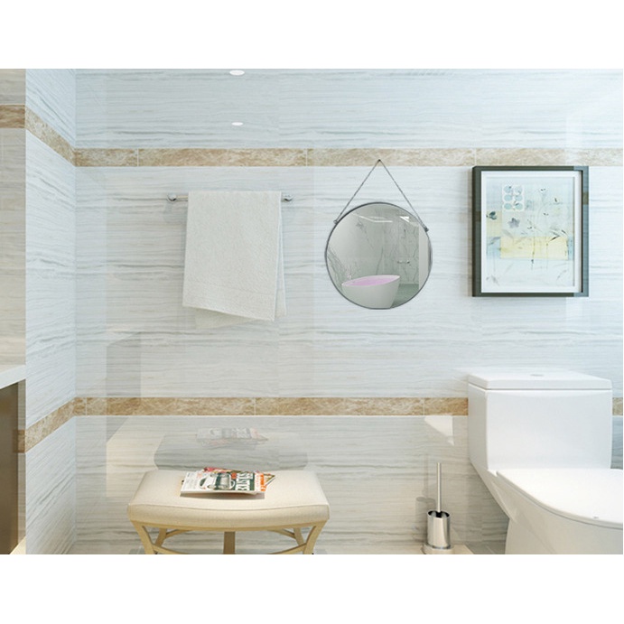 Gương treo tường hình tròn decor nhà cửa phòng tắm, chụp hình siêu xinh