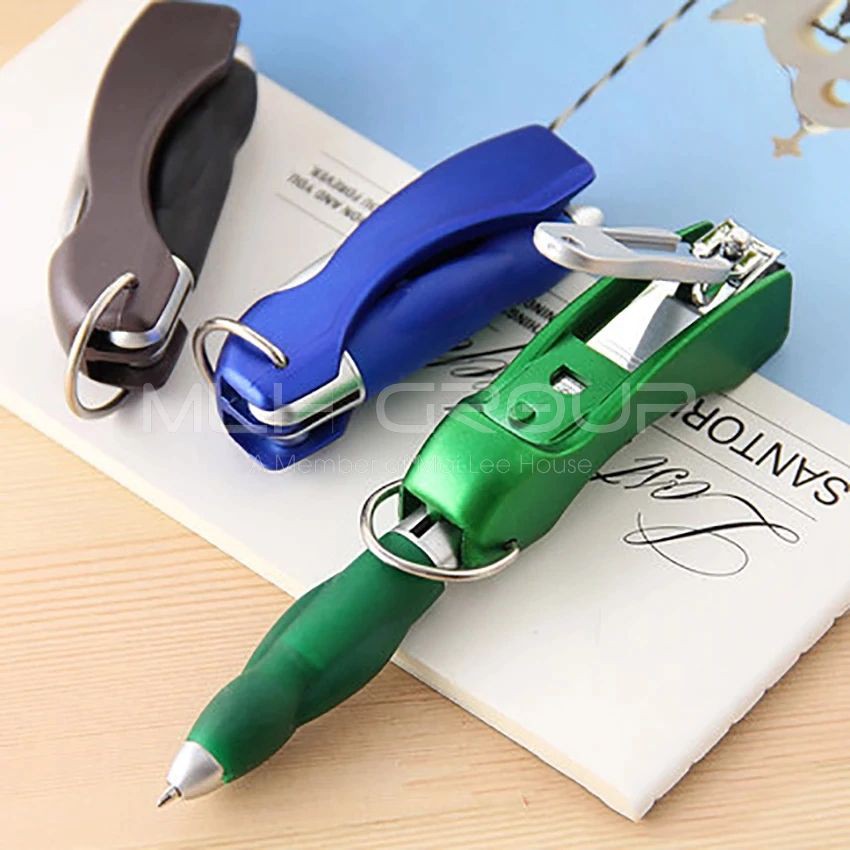 Móc Khóa Bút Bi Đa Năng Tích Hợp Có Kềm Bấm Móng Tay Tiện Lợi 2 in 1 MLH