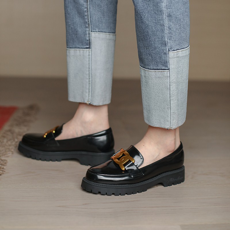 Giày Lười Nữ Vải Da Thiết Kế Đơn Giản Xinh Xắn | BigBuy360 - bigbuy360.vn