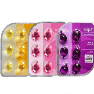 Serum Dưỡng Tóc Ellips Hair Vitamin Vỉ 6 Viên