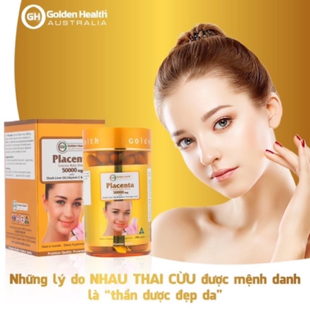 [Mã 77FMCGSALE giảm 8% đơn 500K] Nhau thai cừu Placenta Golden Healthy 50000mg 100 Viên - DATE XA - Beauty Shop | BigBuy360 - bigbuy360.vn