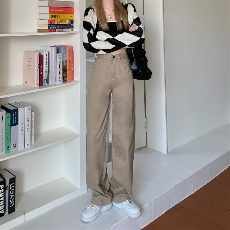 Quần Jeans Dài Ống Rộng Thời Trang Dành Cho Nữ