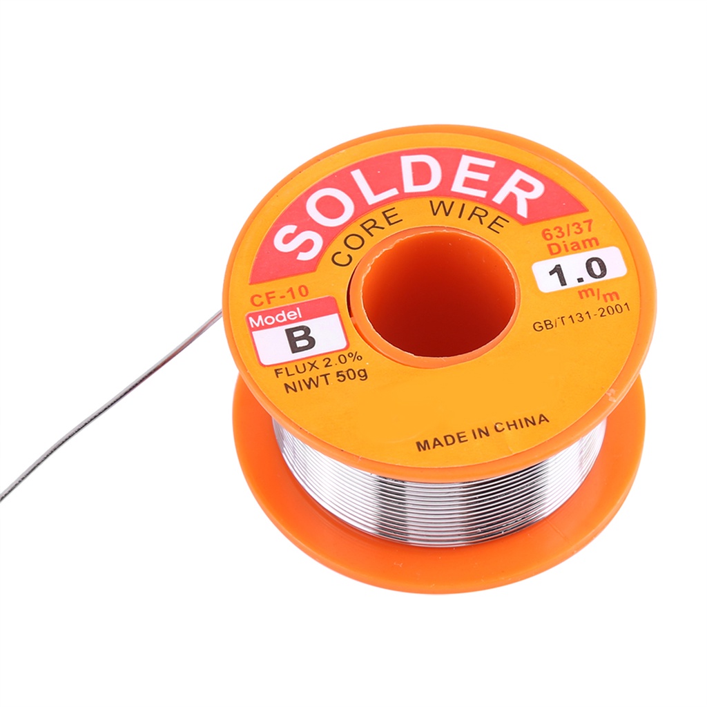63/37 Rosin Core Solder Wire Flux 2% Tin Iron Welding Reel 0.6/0.8/1.0mm 50g