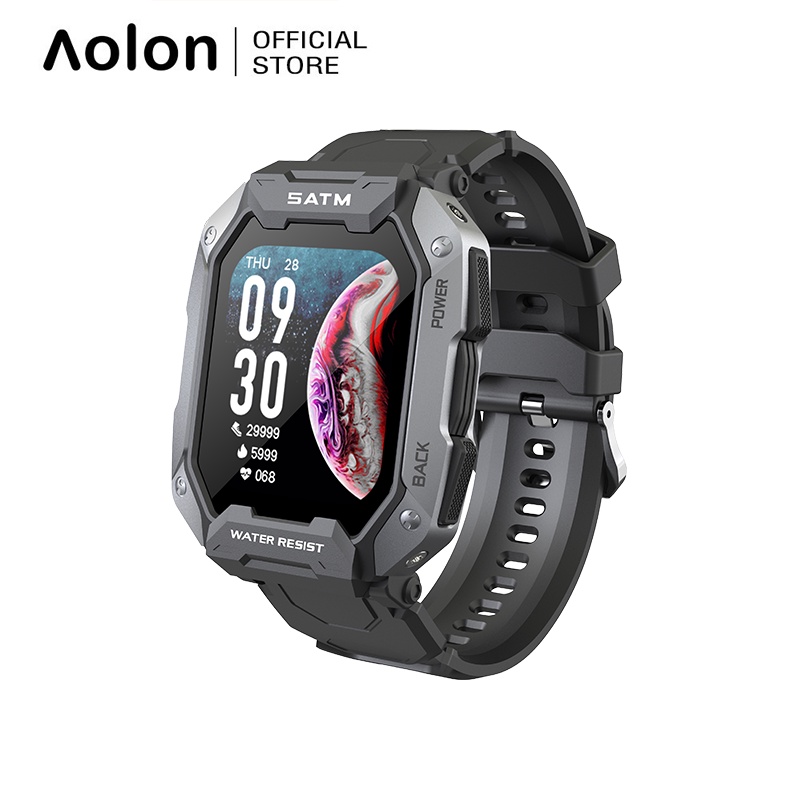 Đồng Hồ Thông Minh Aolon C20 Màn Hình 1.71-inch Màn Hình Lớn 5ATM Chống Thấm Nước Đo Nhịp Tim Huyết Áp Áp Suất Cao 24 Chế Độ