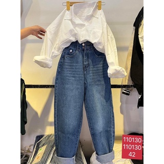 Set baggy jeans 2 nút túi nắp + sơ mi tay dài 1 túi
