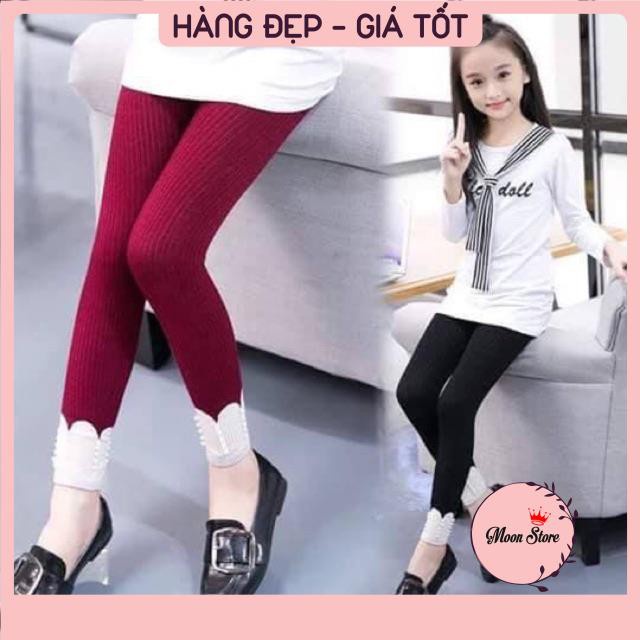 Quần tất/ legging len tăm đính ngọc cho bé từ 2 đến 8 tuổi