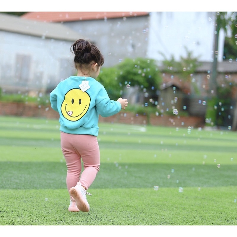 Áo nỉ hoodie trẻ em BATALA KIDS, áo nỉ cho bé trai bé gái in hình mặt cười dày dặn 1-6 tuổi