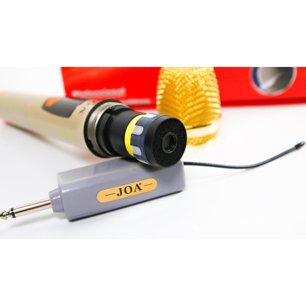 Micro đa năng không dây karaoke JOA SMJ H5 phù hợp mọi loa kéo Màn hình LCD hiển thị tần số mic nhẹ hút âm tốt bh 12 th