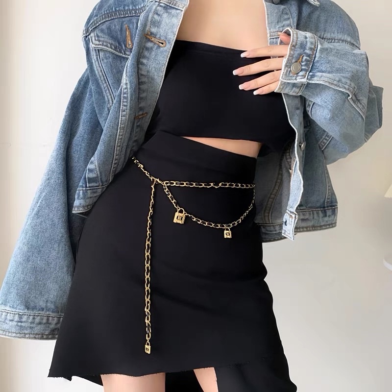 Đai xích khoá 2 tầng. belt xích khoá cá tinh trẻ chung