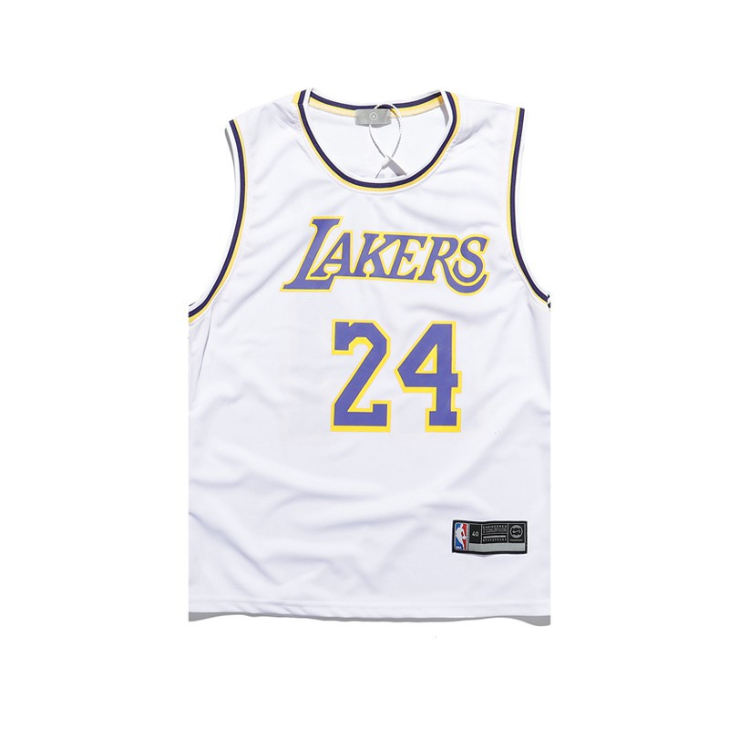 ÁO THUN 3 LỖ, TANK TOP, BÓNG RỔ LAKER TRẮNG -DRAGON STORE THỦ ĐỨC