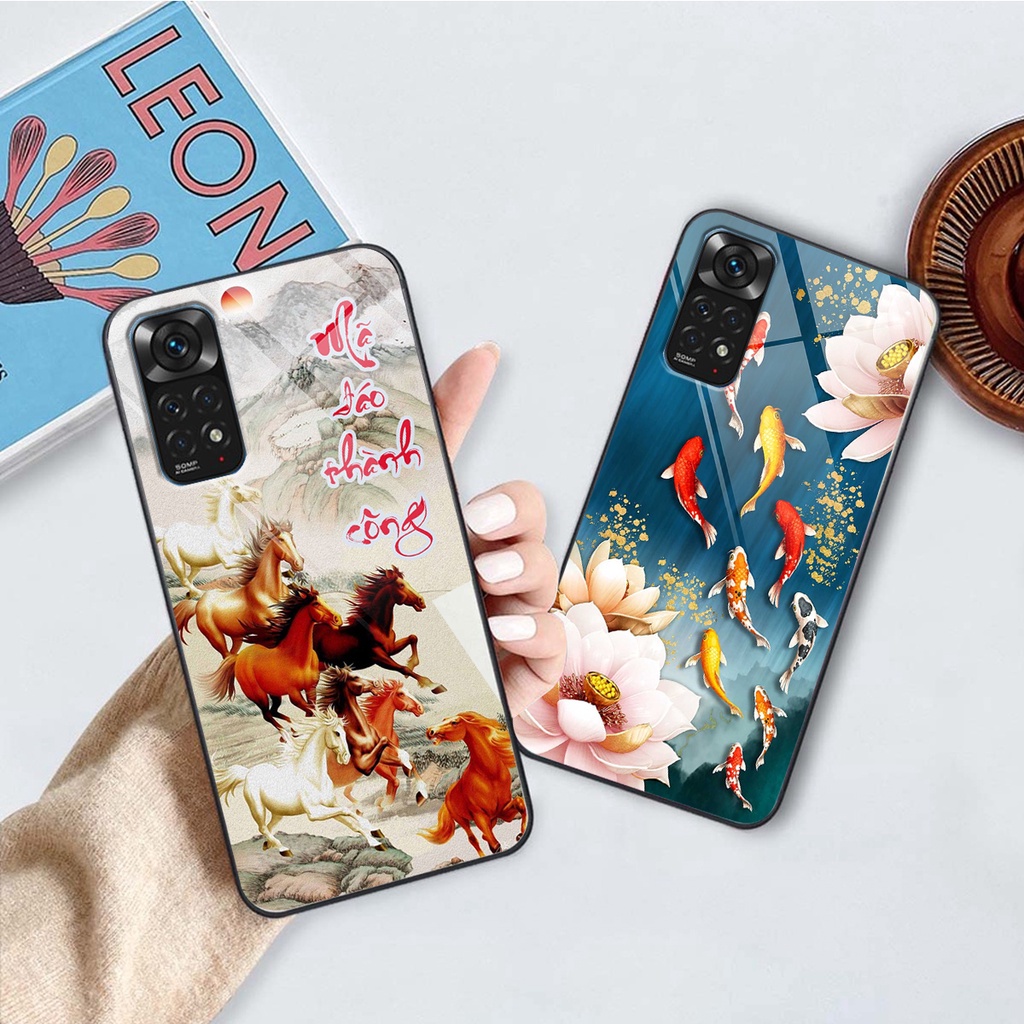 Ốp lưng KÍNH Xiaomi REDMI NOTE 11 / NOTE 11S 4G / 5G / NOTE 11 PRO 4G / 5G in hình 3D TÀI LỘC-TÂM AN -MÃ ĐÁO