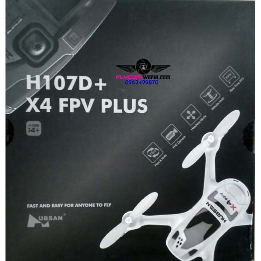 Flycam Hubsan H107D+ FPV Phiên bản kèm Camera HD 1080P