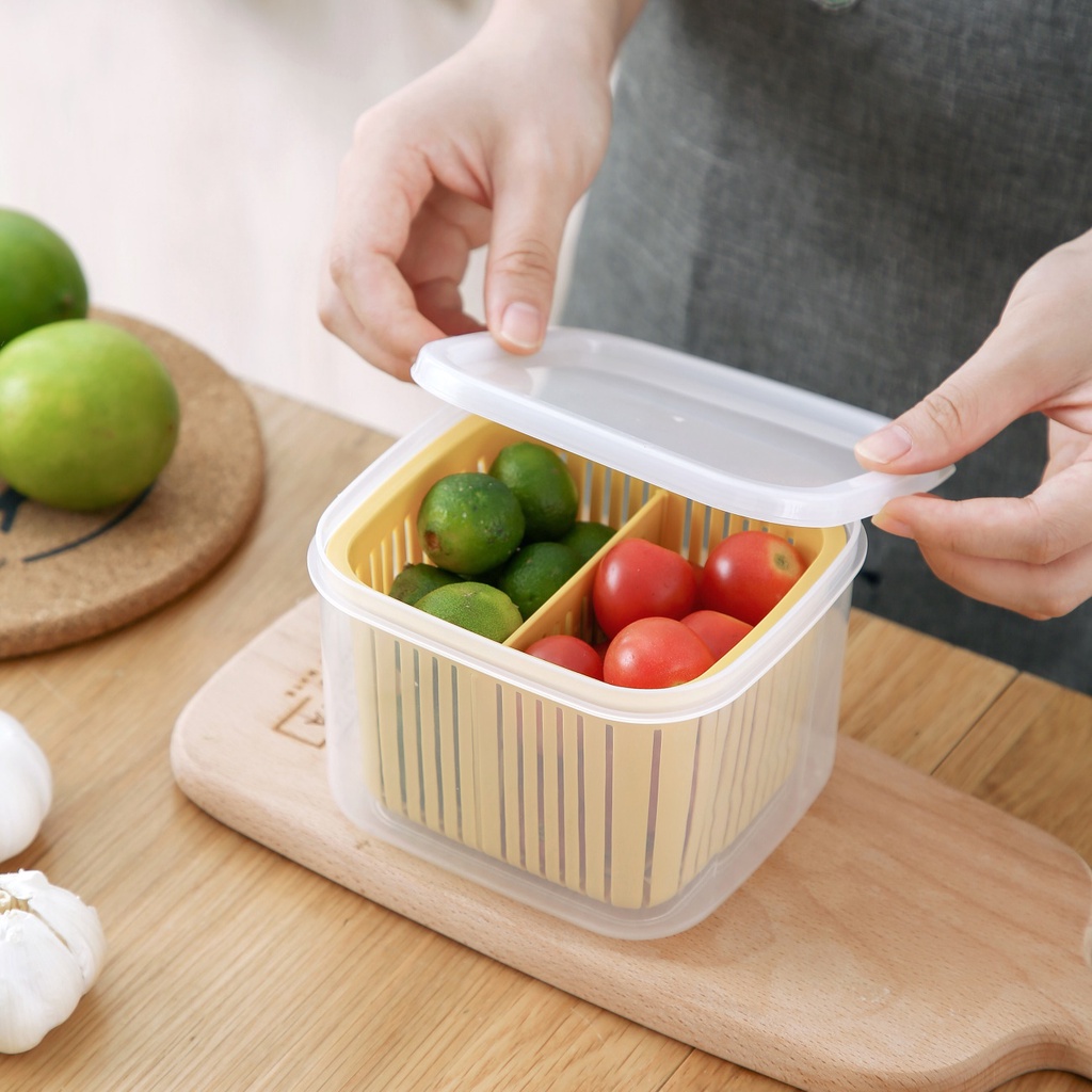 Hộp đựng bảo quản hành tỏi gừng tươi khô có lỗ thoát nước cho nhà bếp