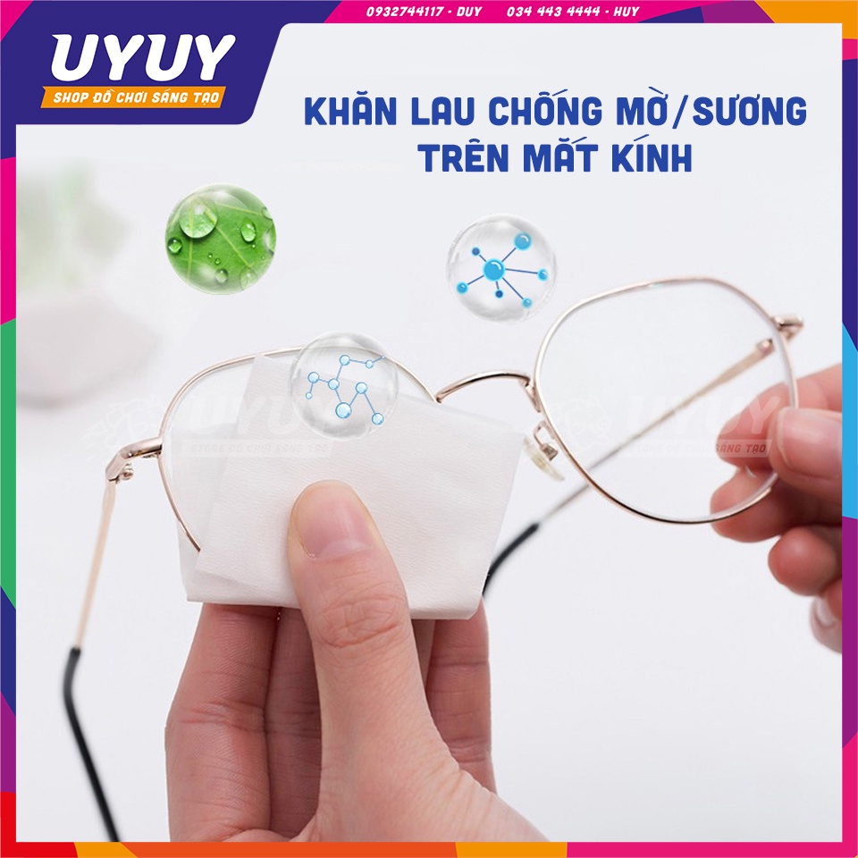 Khăn ướt lau kính siêu sạch có Nano phủ tránh mờ sương hỗ trợ khi trời mưa