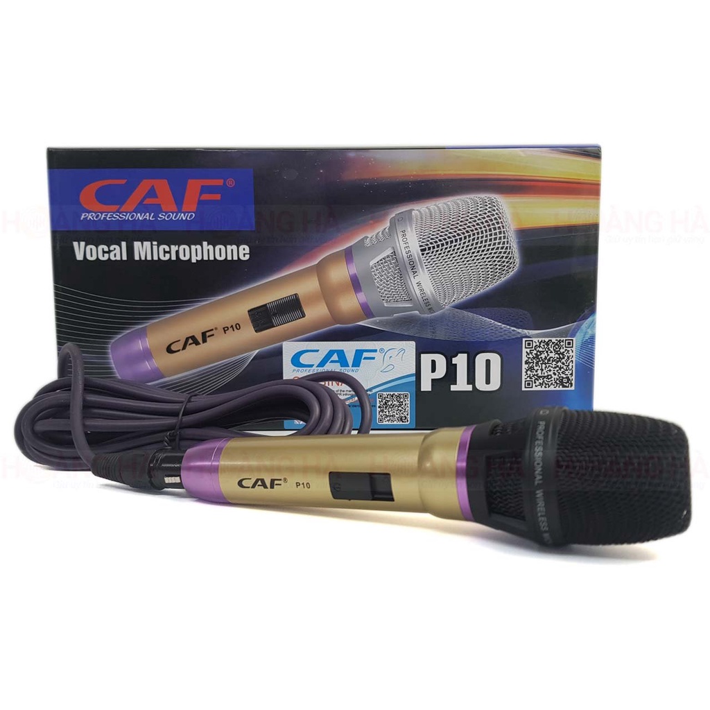 Micro karaoke Có Dây CAF P10, Micro Hát Karaoke Gia Đình Chất Lượng Tốt Hay Tay Cầm Chống Xước. Bảo Hành 12 Tháng.