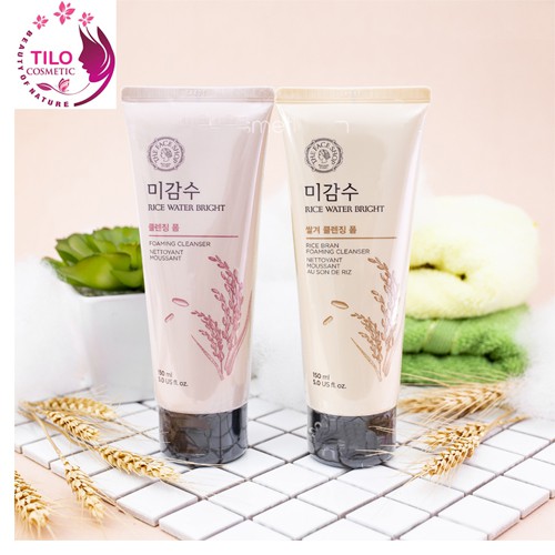 Sữa rửa mặt Gạo Rice Water Bright Foam Cleanser The Face Shop (100ml/150ml)