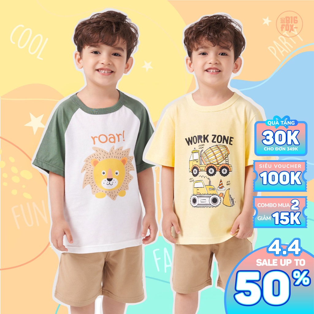 Áo Trẻ Em Bigfox, Áo Thun Cho Bé Trai In Hình Chất Cotton, Mã Xuất Online 05