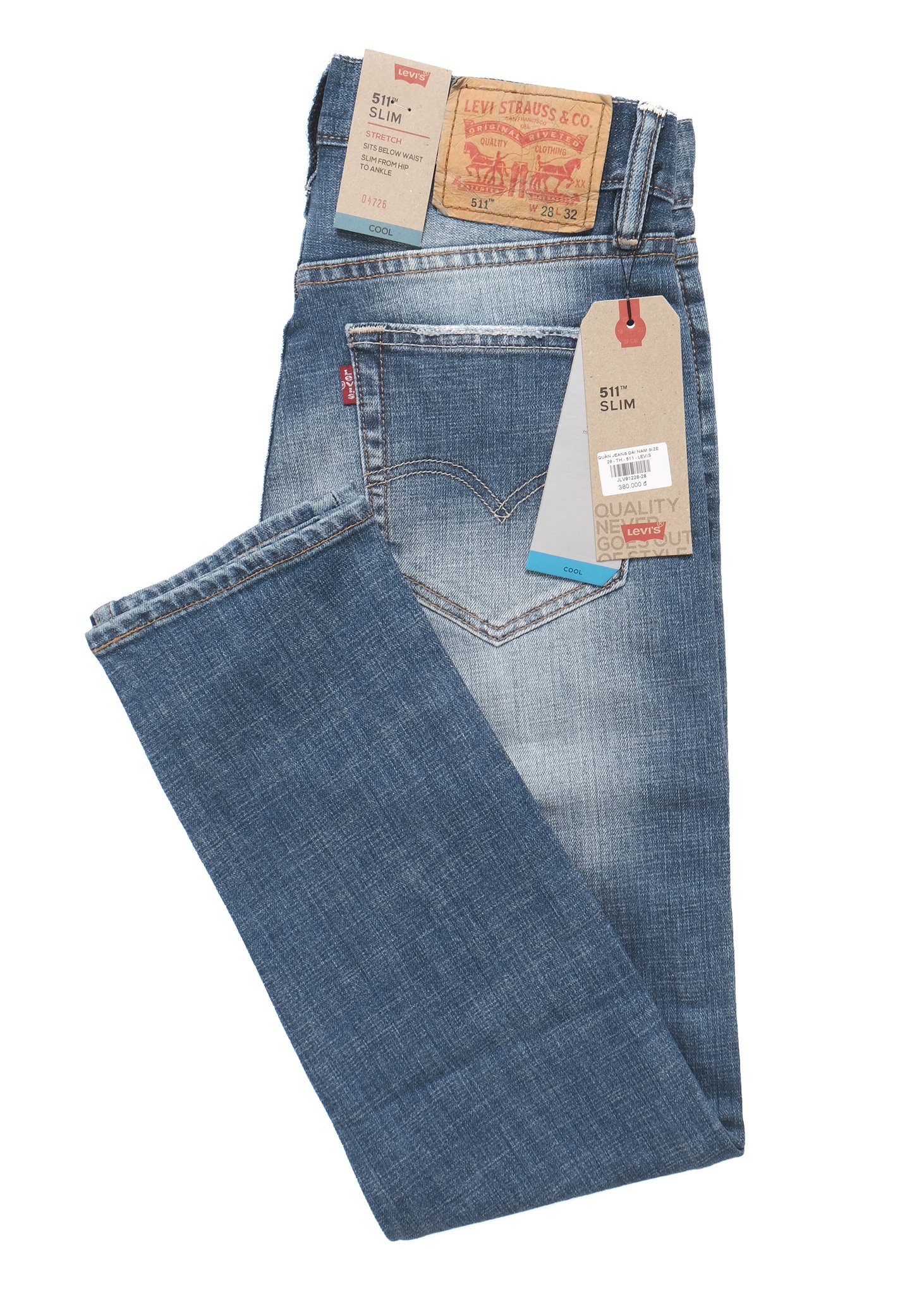 Quần Jean Nam Slim Fit Màu Xanh Nhạt - FO76 SHOP