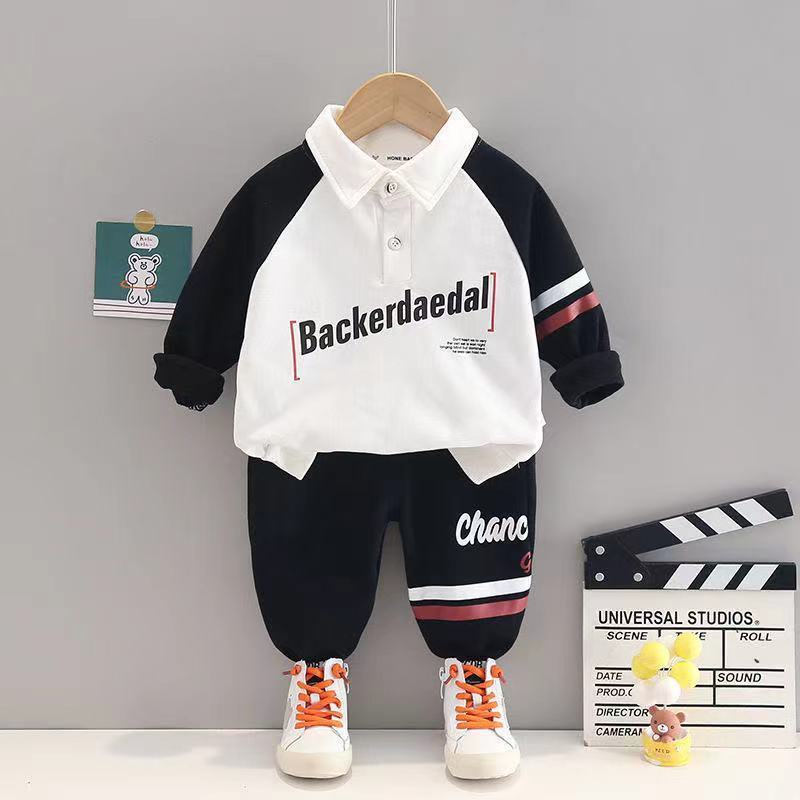 Mới Set Áo Thun Tay Dài Và Quần Dài Phong Cách Thời Trang Cho Bé Trai