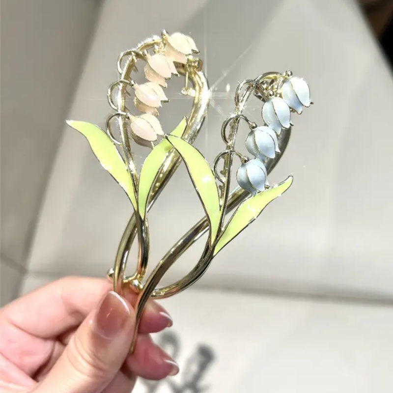 Kẹp Tóc Màu Trắng Xanh Thời Trang Mùa Hè 2022