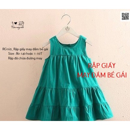 RG169_Rập giấy may váy bèo bé gái