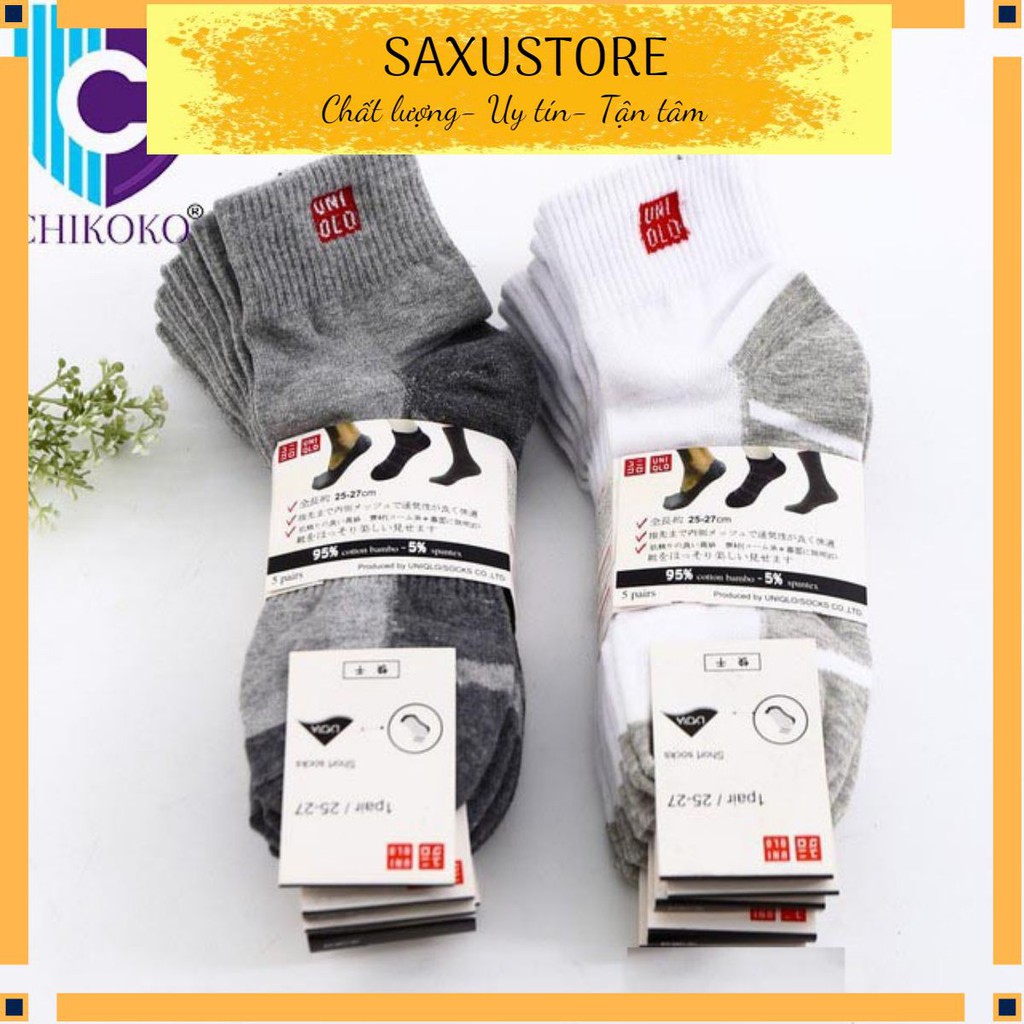 Bộ 10 đôi tất nam cổ trung chất cotton dày dặn