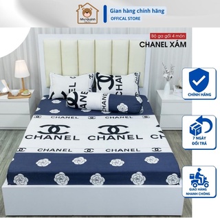 Bộ ga gối drap giường 3 món gồm chất liệu cotton poly mềm mịn