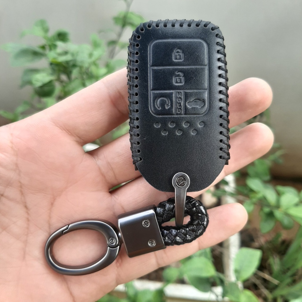 Bao da chìa khoá Honda Civic , City, CRV loại chìa 4 nút  Da bò thật 100%