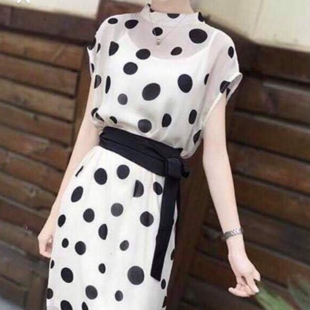 Váy chấm bi lưới lót váy rời đen dây từ 42kg đến 55kg form rộng