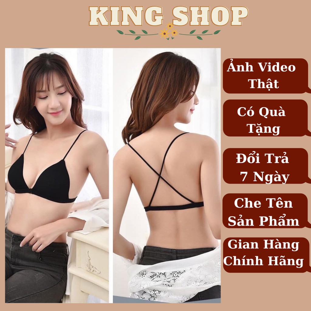 Áo Bra Nữ Cài Trước ⭐FREESHIP⭐ Áo Ngực Dây Chéo - Không Gọng B715