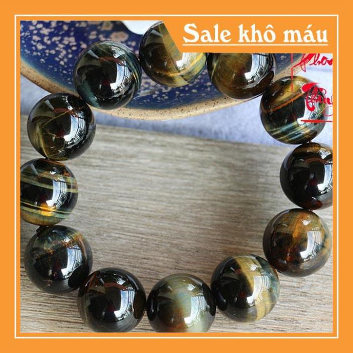 [ Siêu SALE ] Vòng Tay Đá Mắt Hổ Xanh Đen Cao Cấp - Trang Sức Phong Thủy (SuSu)