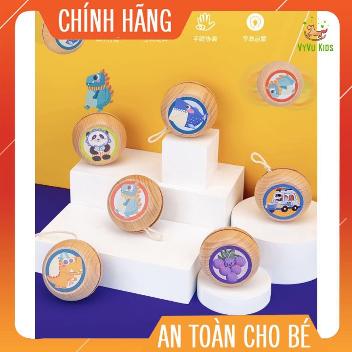 Con quay yoyo bằng gỗ ♥️ CHÍNH HÃNG♥️ ĐỒ CHƠI GIÁO DỤC♥️ giúp phát triển các giác quan của trẻ