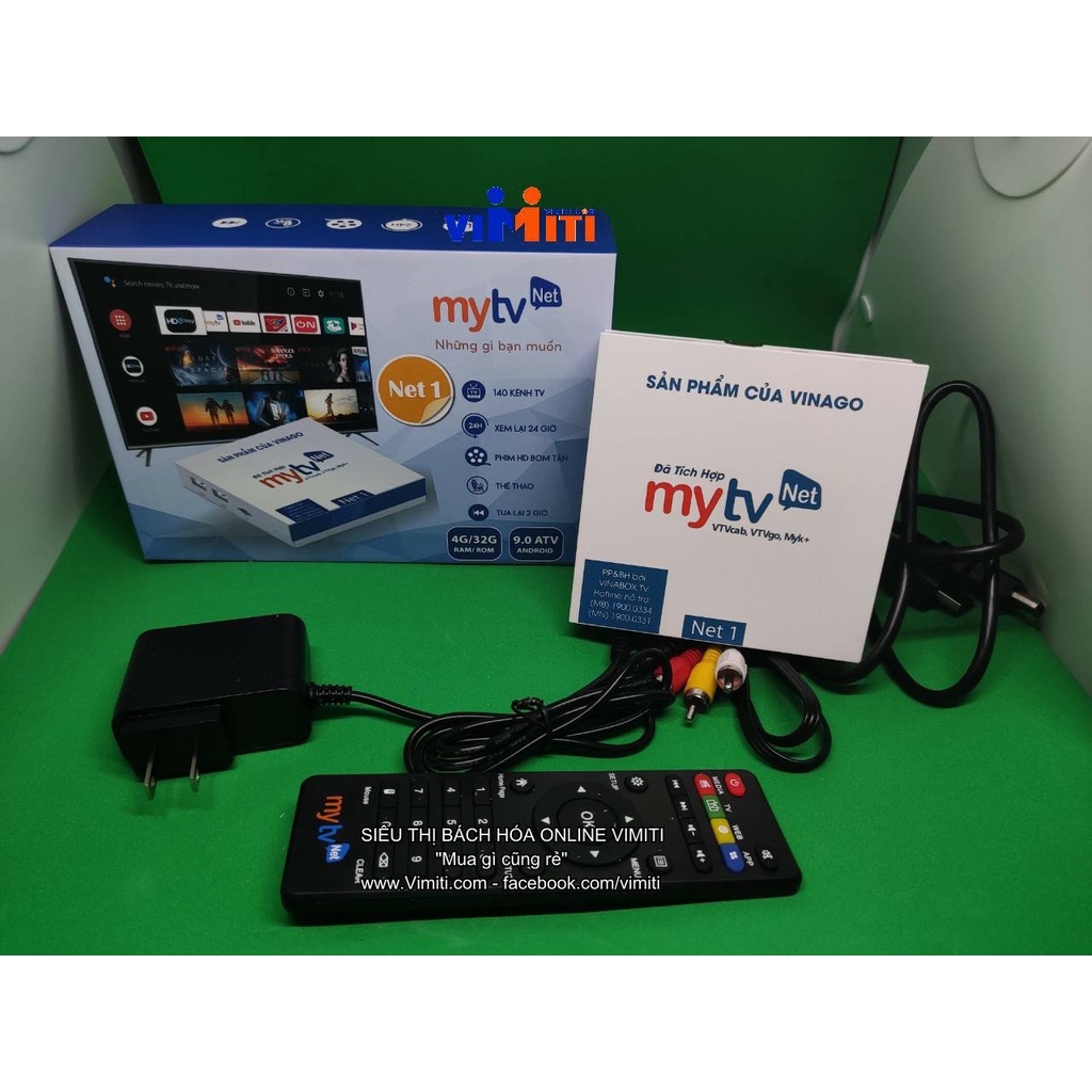 Tivi box và đầu thu kĩ thuật số Vinago My TV Net cấu hình ram 4gb, android 9.0 Rom 32gb, độ phân giải cao