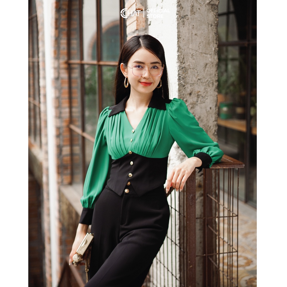 Áo phối kiểu dáng ngắn CChat Clothes