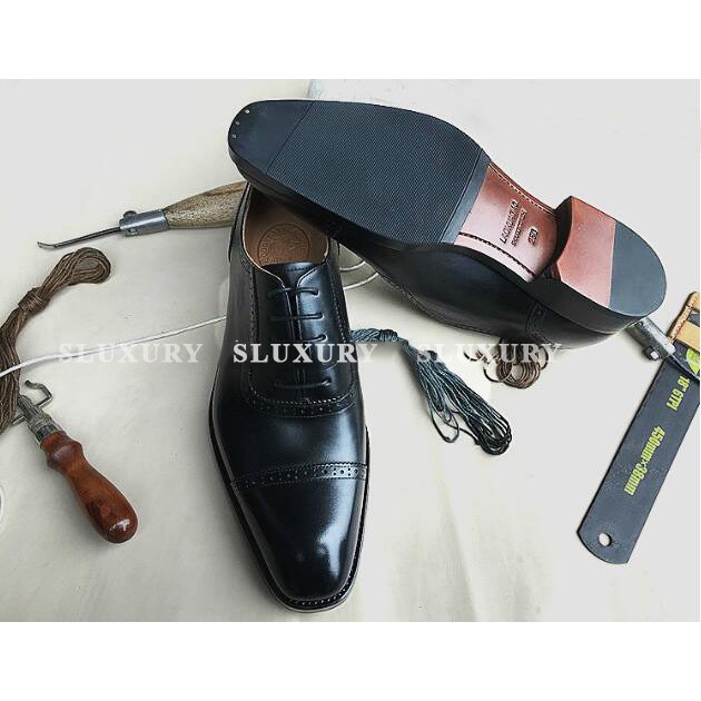 Giày da nam Luxury giày nam màu đen công sở oxford da cao cấp hàng nhập khẩu nhiều size