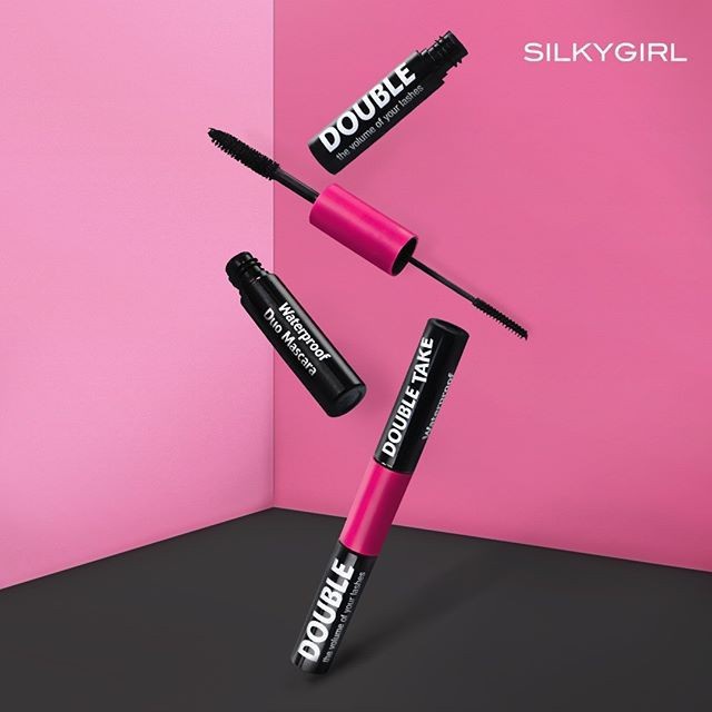 MASCARA 2 ĐẦU LÀM CONG, DÀY &amp; ĐỊNH HÌNH MI SILKYGIRL DOUBLE TAKE WATERPROOF DUO MASCARA CHÍNH HÃNG - 8491