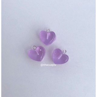 charm nhựa trái tim
