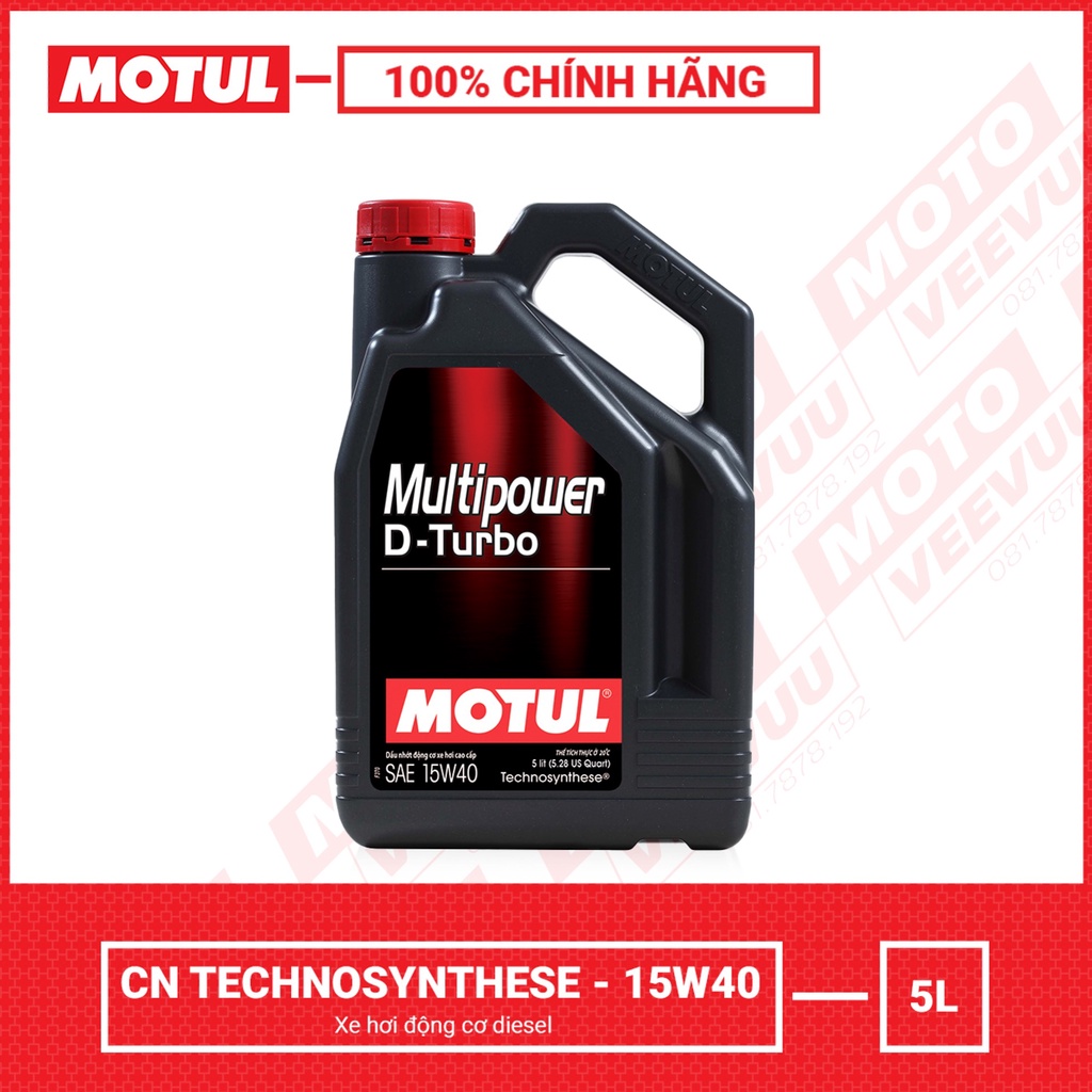 Dầu nhớt oto MOTUL MULTIPOWER D-TURBO 15W40 5 Lít Động cơ dầu Diesel
